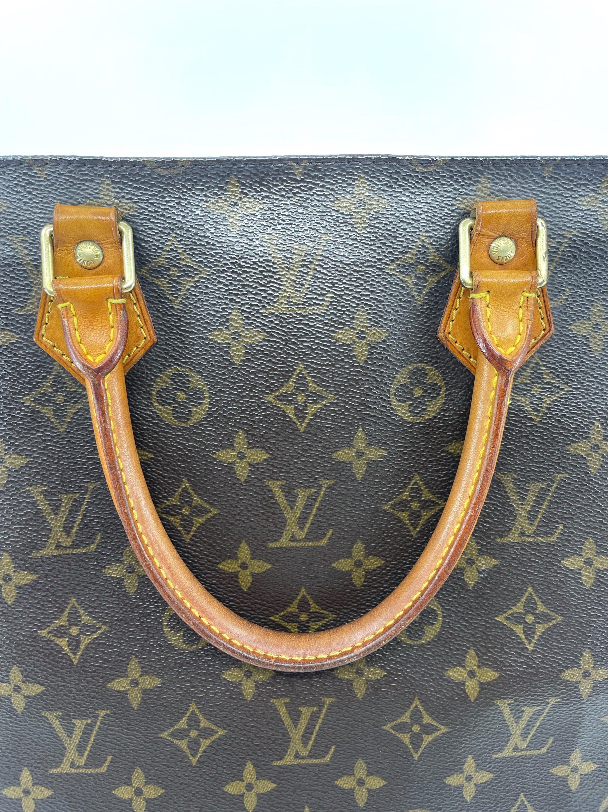Louis Vuitton Vintage Monogram Coated Canvas Sac Plat Hand Bag Top